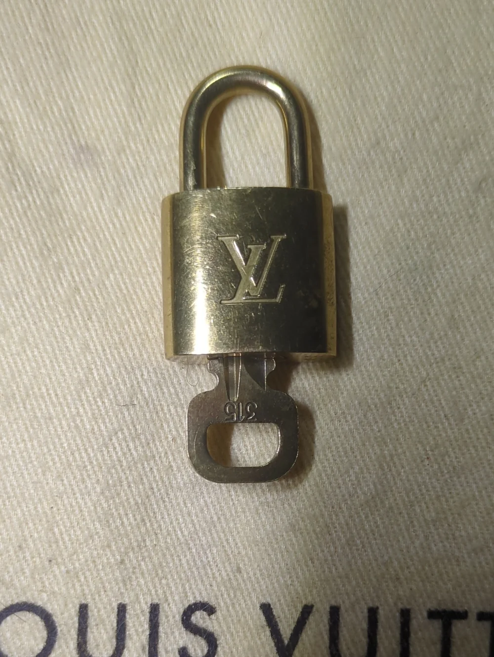 Vintage Louis Vuitton Gold Padlock with Key 1970's-1980's Era NOW ONLY $90